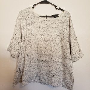 L Banana Republic off-white peppered top